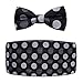 Men's Formal Cummerbund & Bowtie & Pocket Square Set-Various Colors and Patterns