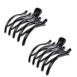 KLOUD City ®2pcs Woman/Girls/Lady Plastic Non-slip Claw Hairpin Clamp/Hair Clips/Grip(Black)