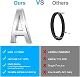 Vicloon 3D Door Numbers 3 Inch Self-Adhesive Waterproof Silver view 5