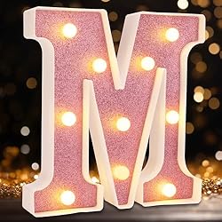 Dyingswan Led Light Up Letters, Pink Marquee LED