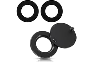 QULKWS Peephole Cover, Peep Hole Covers Privacy Door Viewer Cover with Matching Self Adhesive Installation Tool Home Security Privacy Protection (Matt Black)