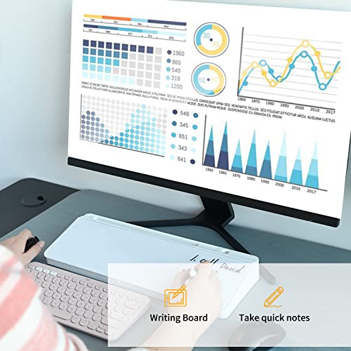 HOMEK Desktop Dry Erase Board with Glass Whiteboard Surface, Computer