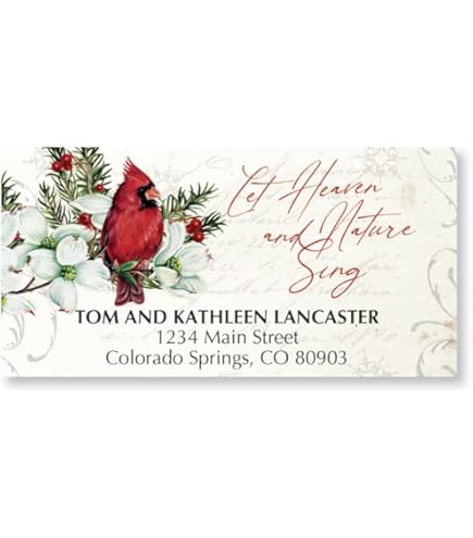 60 Return Address Labels Personalized 3/4" X 2 1/4" Winter - Foto 3