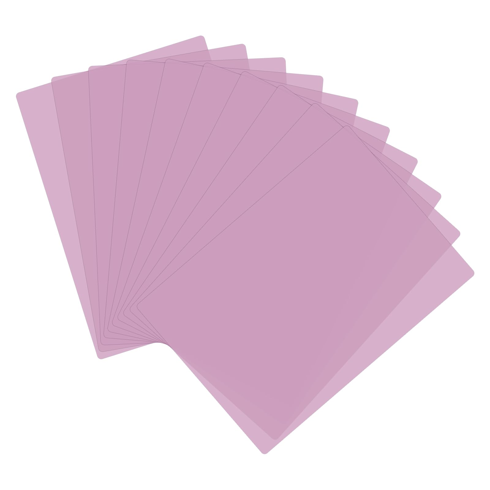 PATIKIL A4 Size Guided Reading Sheet, 10pcs Correction Lighting Gel Filter Colored Overlay Transparent Color Film for Classroom Photo Studio, Purple