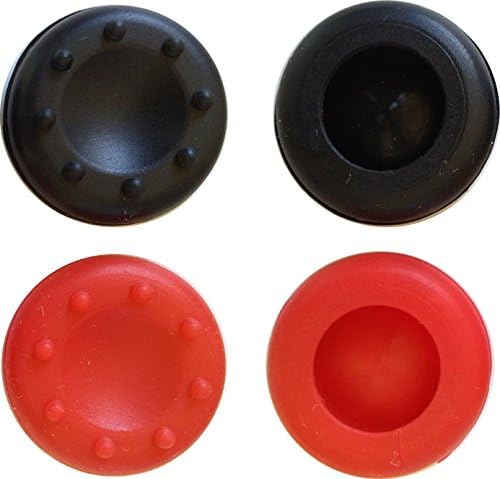Red and Black Mix 2 Pair Pack of "Color Covers" Joystick Covers / Grips for XBOX 360, One, PS2. PS3. PS4, Logitech controllers Reusable
