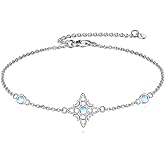 ONEFINITY Witches Knot Bracelet for Women 925 Sterling Silver Moonstone Witches Bracelet Wiccan Jewelry Gifts