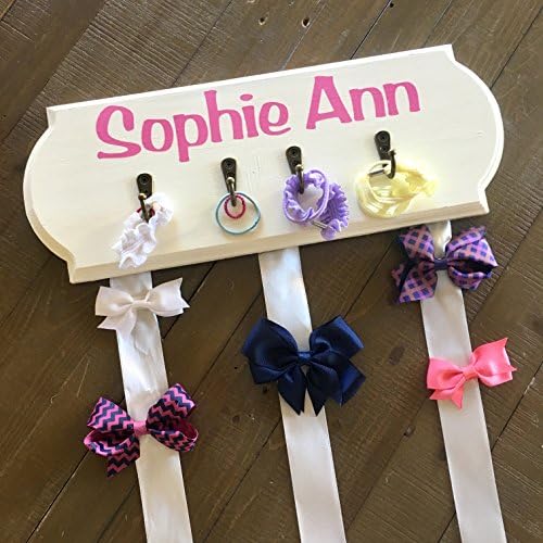 Bow Holder for Girls, Personalized Bow Holder, Customize With Any Name, Customize Colors, 16"