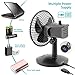 OPOLAR First Oscillating Mini Fan, AA Battery (not Included) Operated or USB Powered, Portable Table Fan, 3 Speeds, Adjustable Head, Enhanced Airflow and Low Noise, Personal Office Fan for Home-Black