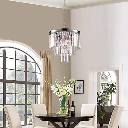 Zgear Luxury Modern/Contemporary Crystal Chandelier Ceiling Light Pendant Light for Dining Room, Living Room (7 Lights) - Thumbnail 5