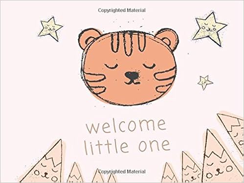 Welcome Little One Baby Shower Guest Signature Book Cute Hand