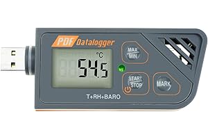 TEKCOPLUS USB Temperature Logger Humidity Data Logger Barometric Recorder with Generate PDF and CSV Reports High Accuracy Cold Chain Storage IP65 Waterproof Compatible Windows XP, 7, 8, 10, 11