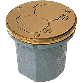 Thomas & Betts Drop-in Floor Box Kit – Mit Messing-Cover, 12 Cuin Kapazität, Einfache Montage