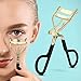BOLAKER Eyelash Curler, Advanced Silicone Pressure Pad Fits All Eye Shape.No Pinching.Eyelash Curler for Gift (Rose Gold) (Black)