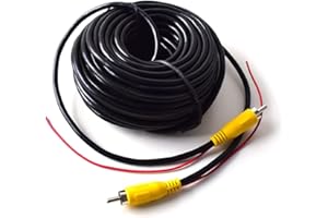 15M 50FT Backup Camera Monitor RCA Phono Video Extension Cable for Truck RV Trailer Car Rear View Parking System with Detecti