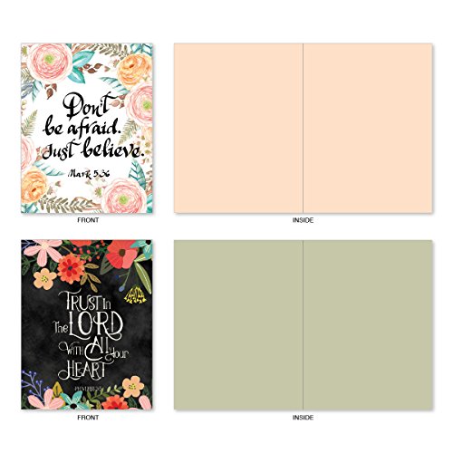 image for The Best Card Company 10 Assorted Religious Note Cards (4 x 5.12 Inch)