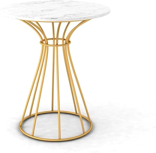 Amazon Com Gxfc Nordic Minimalist End Table Decorative Side Table Round Sofa Table Stable And Sturdy Structure Marble Exterior With Metal Frame Furniture Kitchen Dining