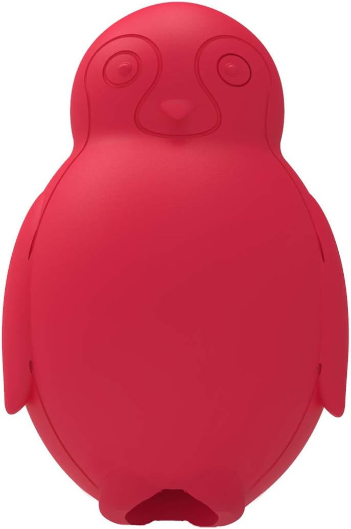 Penguin Durable Dog Chew Toys, Freezable Stuffable Puppy Treat Dispensing Chew Toys, Natural Rubber Interactive Puzzle Game Dog Toys for Small Medium Large dogs, Fun to Chase and Fetch, Beef Flavor