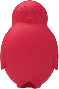 Penguin Durable Dog Chew Toys, Freezable Stuffable Puppy Treat Dispensing Chew Toys, Natural Rubber Interactive Puzzle Game Dog Toys for Small Medium Large dogs, Fun to Chase and Fetch, Beef Flavor