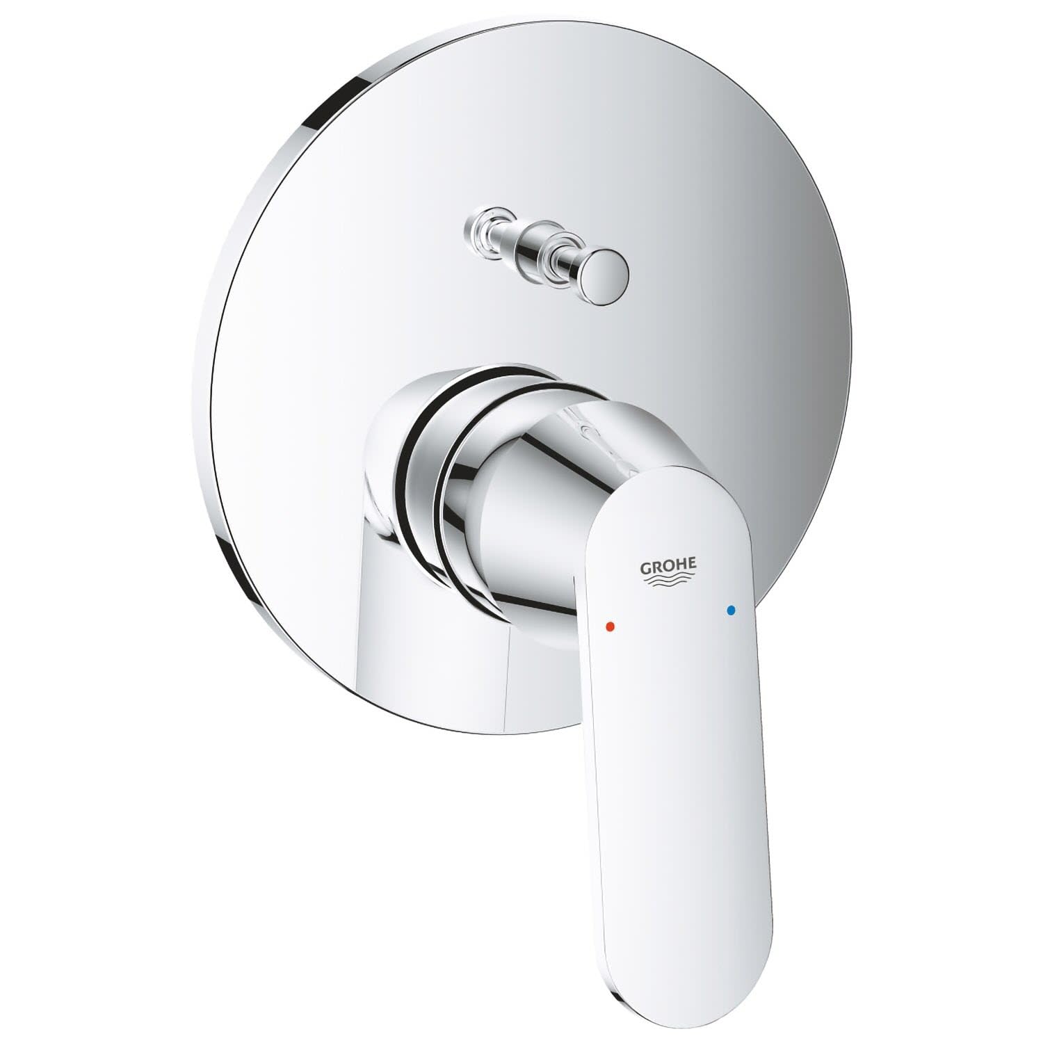 GROHE Eurosmart Cosmopolitan Single-Lever Shower/Bath Mixer Trim Set, 2-Way Diverter, Concealed Installation, Chrome, 24045000