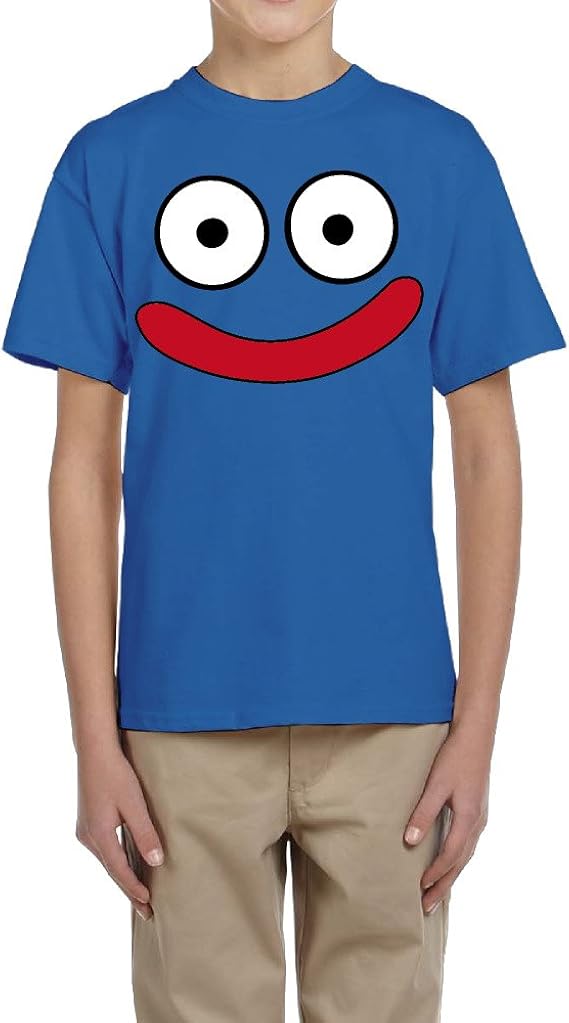 Amazon Ariesシャツ 青少年ｔシャツスライム 顔芸 男の子服 Royalblue X Large Tシャツ カットソー 通販