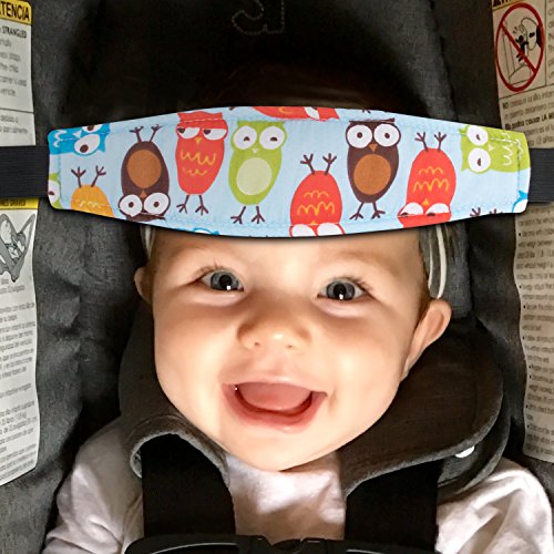 2 Packs Toddler Car Seat Neck Relief and Head Support, Pillow Support Head Band Easy Installation On Most Convertible Seats and Safety to Babies and Kids(Owls)