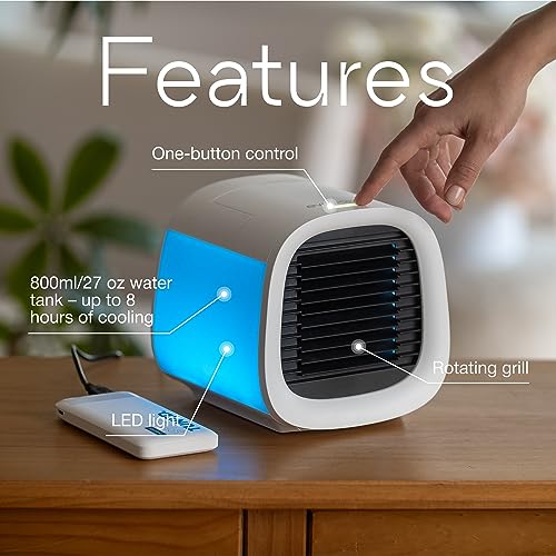 Evapolar evaCHILL Portable Air Conditioners - Portable AC Unit - Small Personal Evaporative Air Cooler & Fan for Desk, Office, Car, Camping, Grey