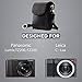 MegaGear Panasonic Lumix DC-ZS200, TZ200, Leica C-Lux Leather Camera Case with Strap - Black