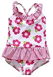 ALove Baby Girl's Floral One Piece Striped Ruffle