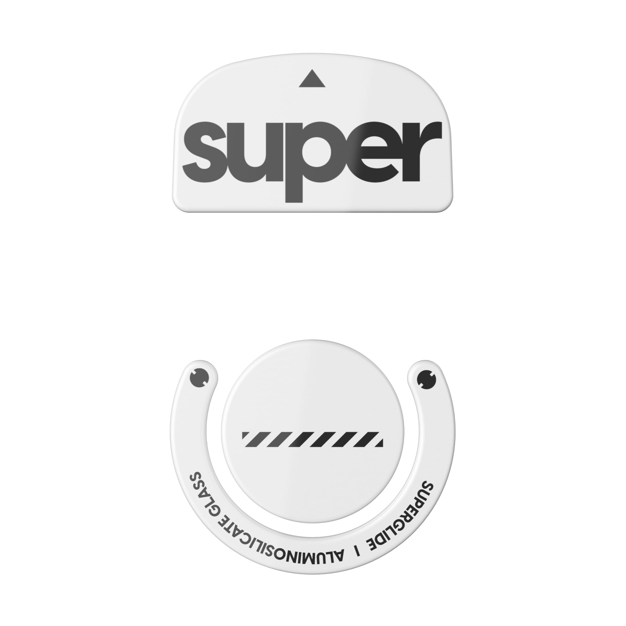 Photo 1 of Superglide Glass Mouse Skates - Consistent Controllable Glide, Polished Round Edge, Super Balanced Gaming Mouse Feet with Durable Sole for Logitech G Pro X Superlight1 (Type-C, White)