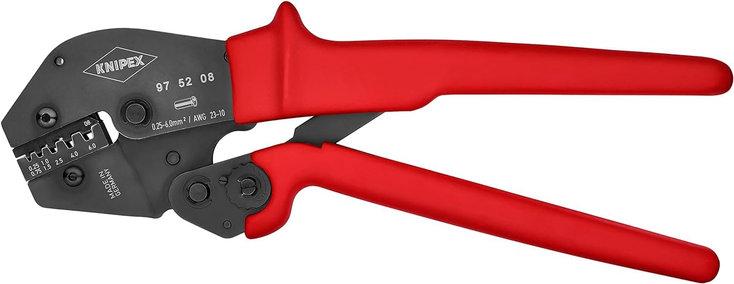 KNIPEX Crimping Pliers for Two-Hand Operation with Non-Slip Plastic Grips 250 mm, 97 52 08