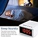 White Noise Machine with Bluetooth Speaker LCD Digital Clock, Timer & Memory Function, Portable Rechargeable Sound Machine for Sleeping Baby, Office Privacy, or Travel, 2 Year Warranty