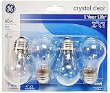 GE Lighting 60 Watt, 650 Lumens A15 Clear Ceiling Fan Bulbs - 4 Pack