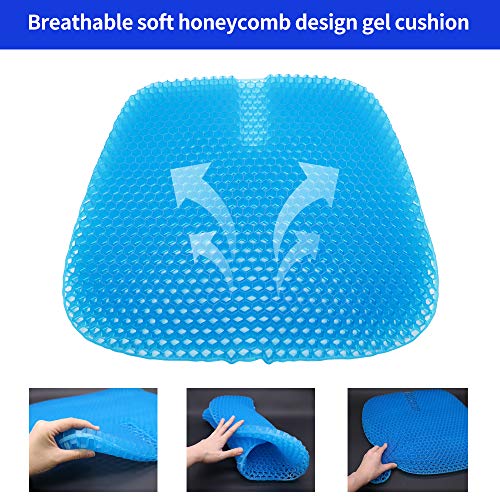 Gel Seat Cushion,DoubleLayer Thick Egg Gel Seat Cushion with NonSlip