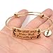Yiyang Bible Verse Bracelet Encouragement Gift Women Bangle Expandable Positive Quotes Christian (Gold)