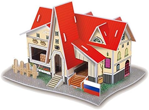 Reataurant 3d Paper Puzzles Building Model Children Gift Creative Educational Toys For Children