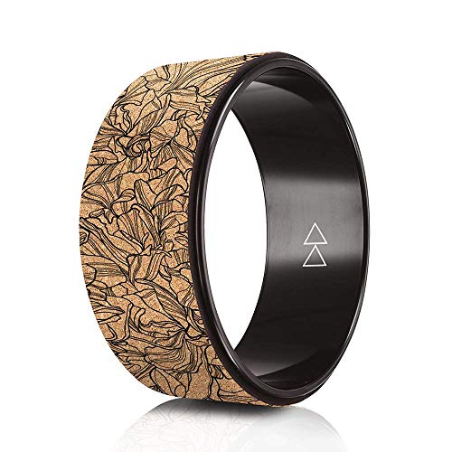 YOGA DESIGN LAB | The Yoga Wheel | Eco Printed, Extra Strength, Padded, Dharma Exercise Wheel | Designed in Bali | Enhance Your Postures and Stretch Deeper (Aadrika,)