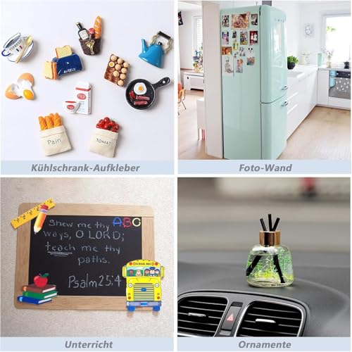 26 Pieces Adhesive Magnets, 30 mm x 1.5 mm Magnetic Plates for Crafts, Adhesive Magnets, Small Magnets for Notes, Photos and Light Objects
