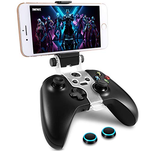 WEPIGEEK Wireless Controller Phone Clip Mount Holder Clamp Compatible with Xbox One S /Elite / Elite Series 2 Bluetooth Gamepad (Best 3.5 Inch Android Phone)