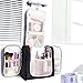 MelodySusie Premium Hanging toiletry bag, Large Travel Cosmetic, Toiletries, Makeup, Brushes Bag, Waterproof Portable Bathroom and Shower Organizer Kit for Women and Men (Black)