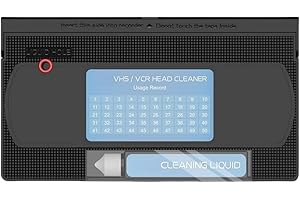 VHS/VCR Head Cleaner, Video Head Cleaning Kit for VHS VCR Players, Wet Technology | Reusable | Video Head Cleaner Tape with C