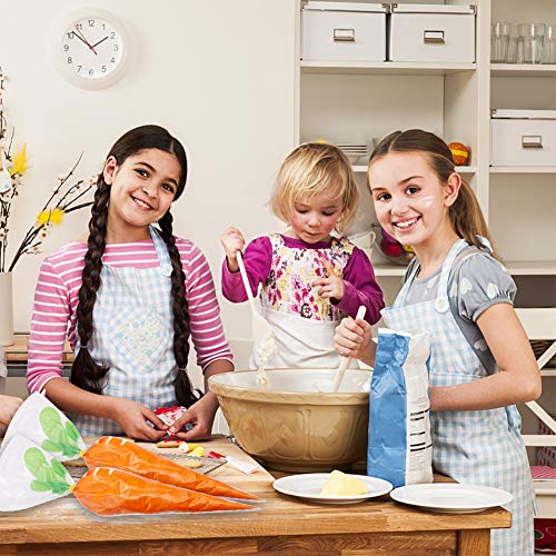 HANSGO Carrot Bag, 100PCS Easter Candy Bags Jelly Bean Candy Bag Cellophane Cone Bags Cookies Bags with Twist Ties