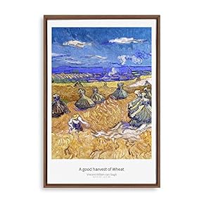 Framed Canvas Wall Art Twelve Sunflowers by Vincent Van Gogh Canvas Prints Home Artwork Decoration for Living Room,Bedroom - 16x24 inches