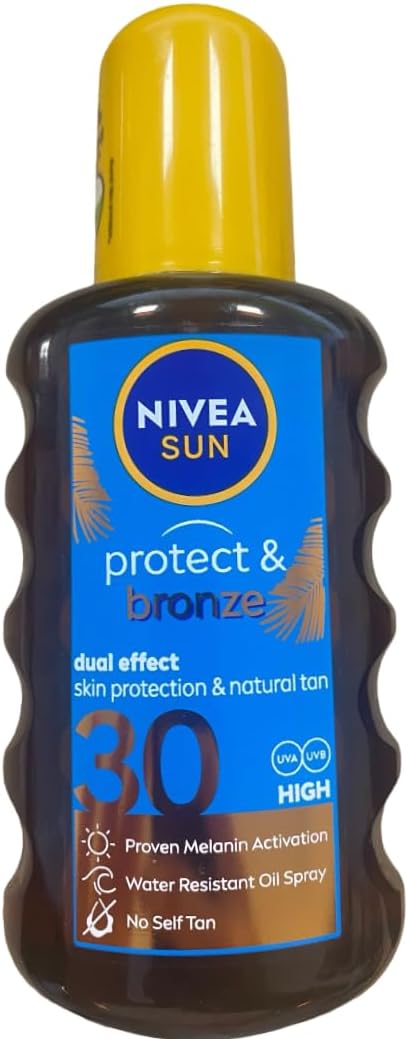 NIVEA Sun Protect Bronze Sun Oil Spray SPF 30 High Protection 200 ml