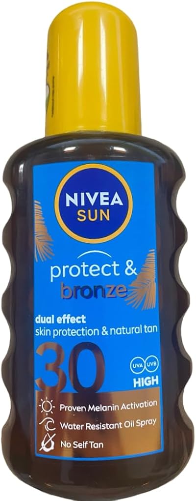 NIVEA Sun Protect Bronze Sun Oil Spray SPF 30 High Protection 200 ml