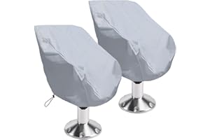 Skyour Boat Seat Cover Outdoor Waterproof Captain's Chair Seats Covers Dustproof Pedestal Pontoon Captain Boat Bench Chair Se