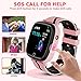 Kids Smartwatch with GPS LBS Double Positioning Tracker Phone Call Waterproof Smart Watch for Kids SOS Games Camera Pedometer Voice Messages Flashlight Alarm Clock for 3-12 Years Old Kids