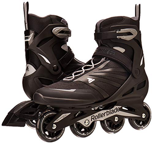 Rollerblade Zetrablade Men's Adult Fitness Inline Skate, Black/Silver, US Men's 13 - Thumbnail 2