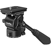 SmallRig Selection Tripod Fluid Head Pan Tilt Head with Quick Release Plate for Arca Swiss for for Compact Video Cameras and 