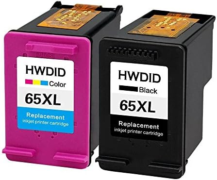 HWDID Remanufactured Ink Cartridge Replacement for 65xl Deskjet 2625 2652 2655 3720 (1 Black, 1 Tri-Color) 2 Pack