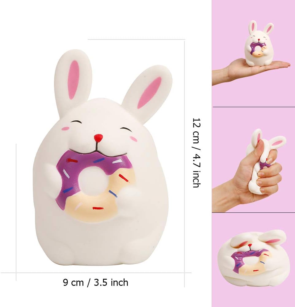 Anboor 4.7 Inches Rabbit Squishies Kawaii Soft Slow Rising Cute Scented Animal Squishy Stress Relief Kids Toys Decorative Props - Image 3